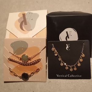 Vertical collective necklaces and bracelet bundle